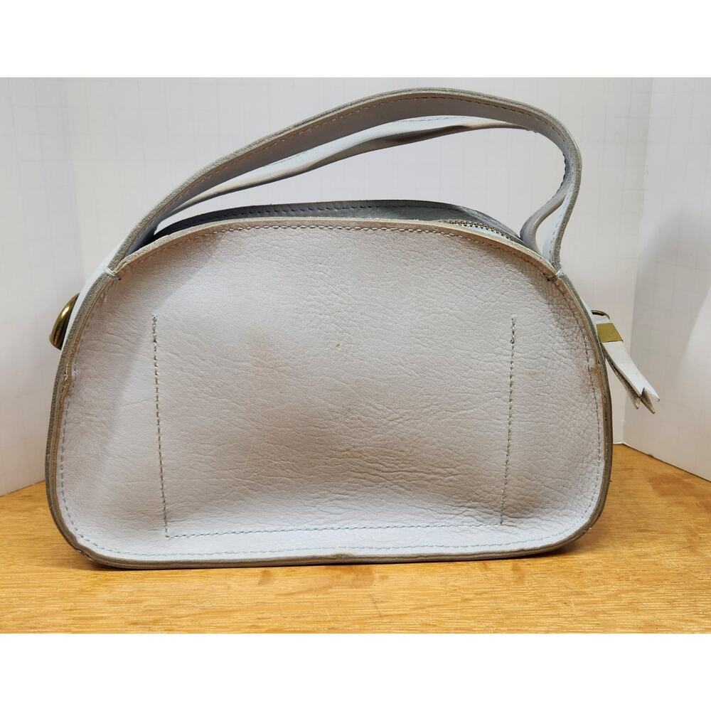 Madewell The Sydney Crossbody Bag Lt Blue‎ Leather Slight Staining See Pictures